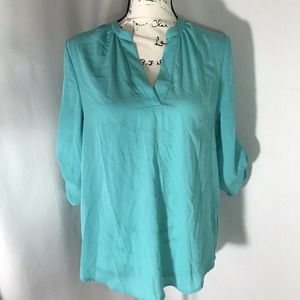 Society Girl Woman's V-Neck 3/4 Sleeve Tunic Sz M